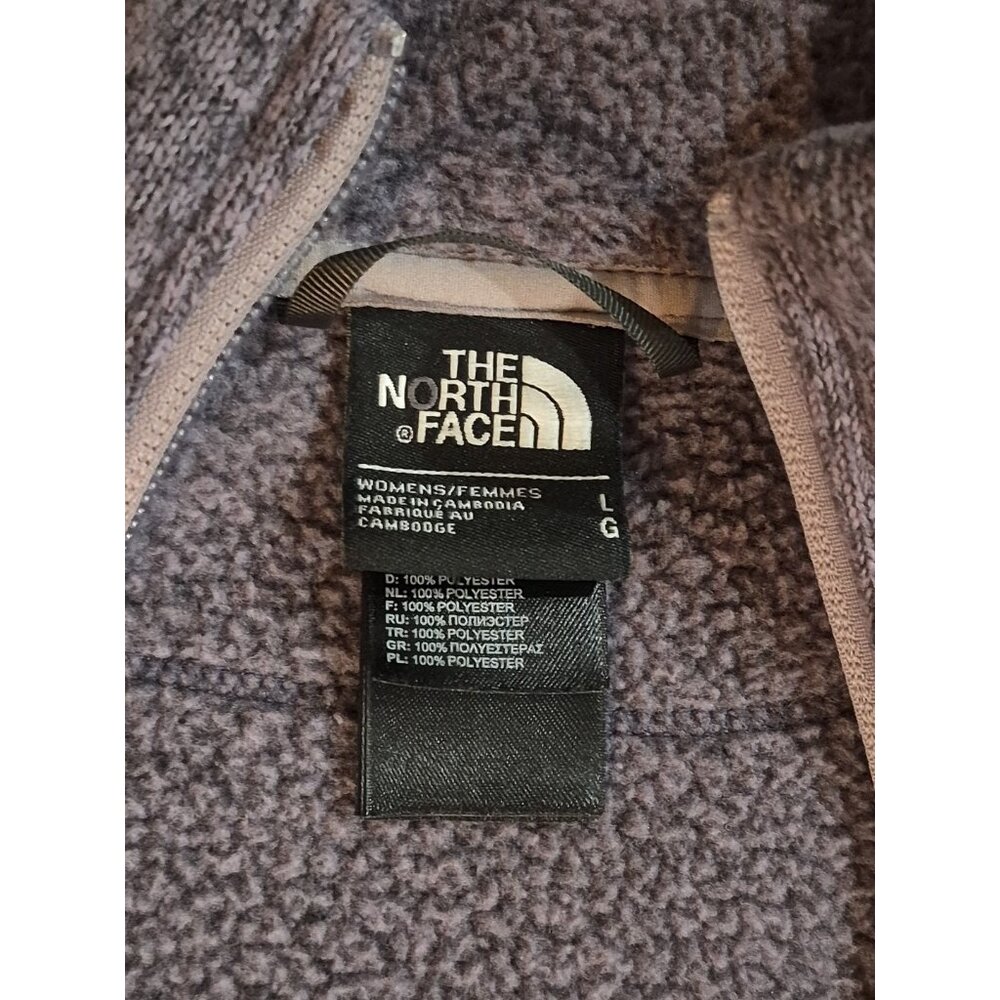 The North Face Womens Fleece JACKET Size L Purple Zip Up Cozy Casual - Picture 3 of 11